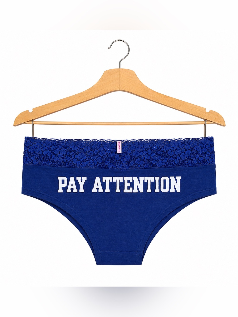 PINK VS Pay Attention Hipster Panties Blue Lace Y2K HTF NWT Medium Lolita